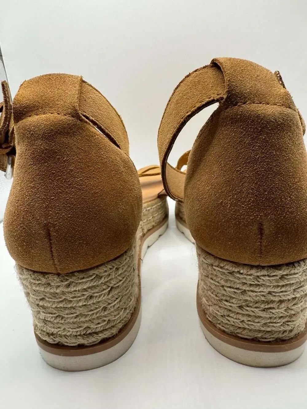 Dolce Vita Liza Brown Suede Strappy Platform Espadrille Wedge Sandals 8.5